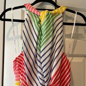 Julia Jordan Stripe Halter Maxi Dress - Size 14